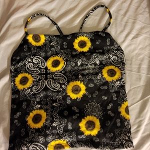 Sunflower Cropped Top Size M